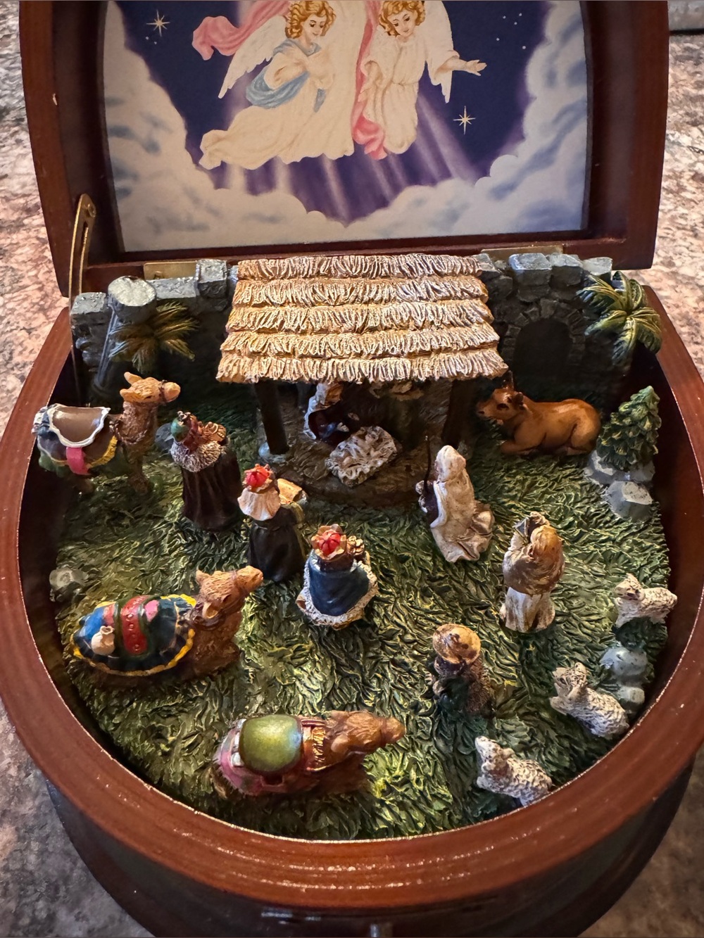 Kurt S. Adler Wooden Nativity Music Box - Picture 2 of 8